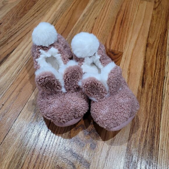 Custom Made Bunny Rabbit Ear Sherpa Lined Slip On Slippers Elastic - Picture 7 of 7